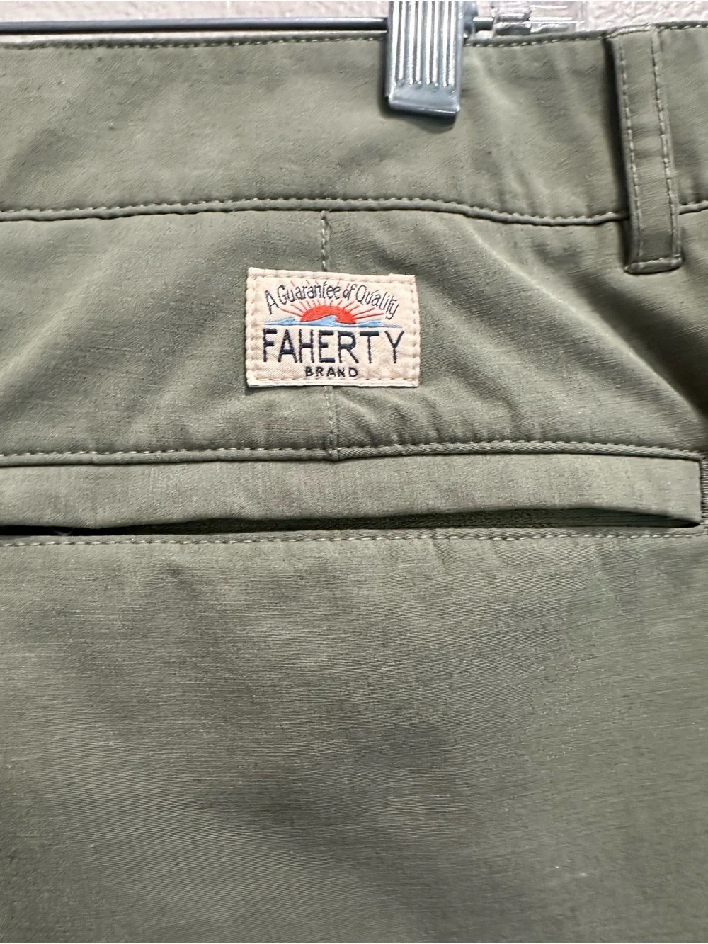 Bundle of 2- All Day Shorts, Faherty, size 36, green and blue